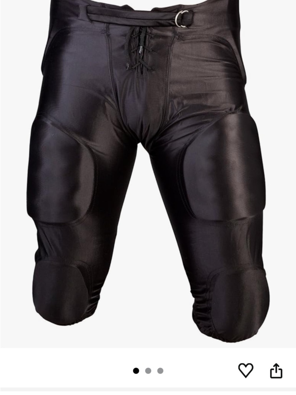 NWT Cramer 3037 Dazzle Game Pant Youth XL 7-Pad Football Pant Black Lace Up